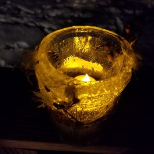 ice lantern with candle