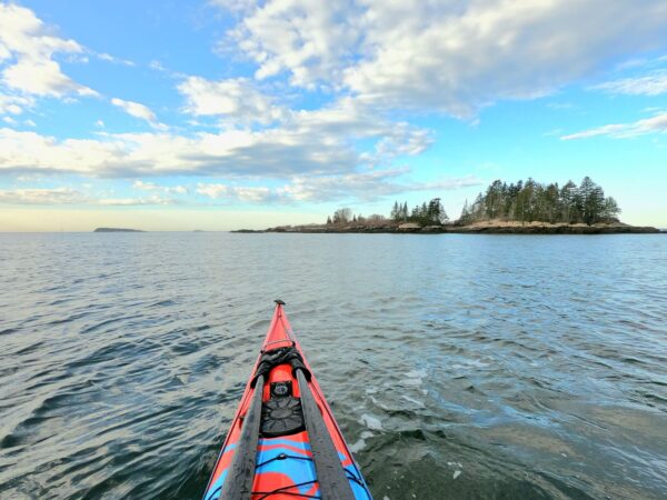 view of island from kayak