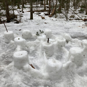 elaborate snow castle