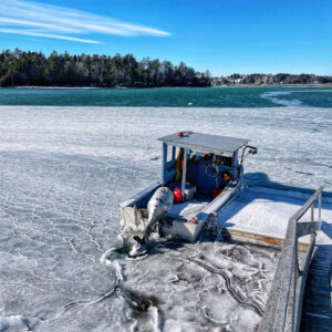 boat stuck in ice