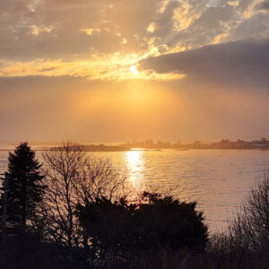sunset over the ocean