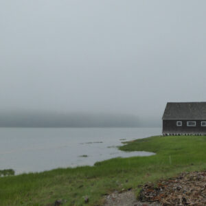 Shed on the shoreline