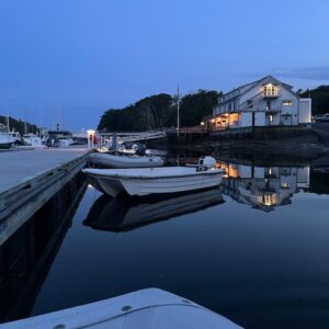 boat on water at dock