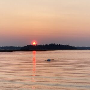 Sunset over water