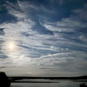 Moon behind the clouds